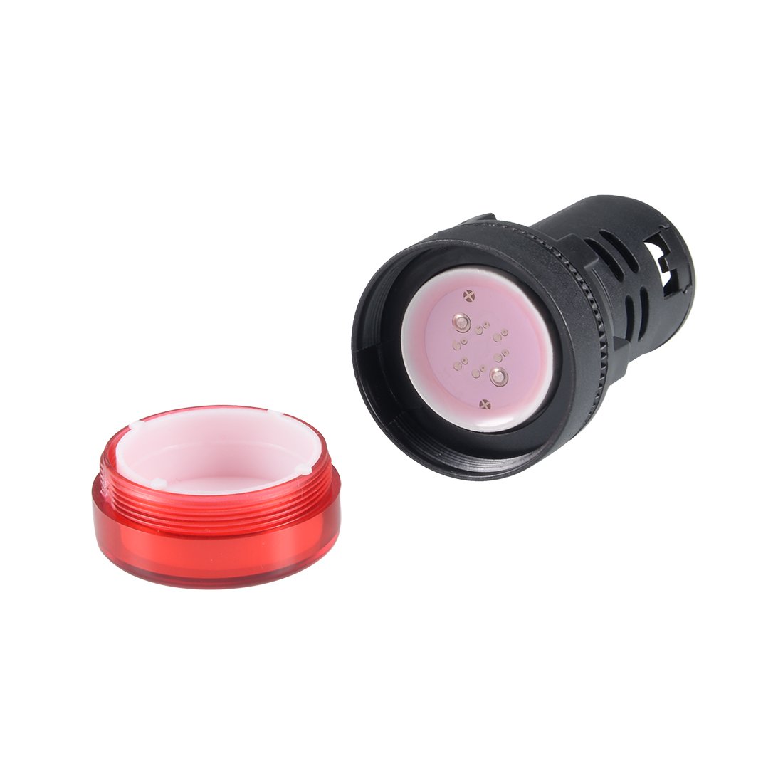 uxcell Indicator Lights AC/DC 24V, Red LED, Flush Panel Mount 7/8" 22mm, 6Pcs: Industrial & Scientific