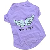 犬服 超可愛い Hodarey 犬の服 犬用 ペット服 いぬ服 新しいファッションドッグペット春夏エンジェルベストノースリーブ Tシャツ服 ペット用品 Ｔシャツ 洋服 部屋着 お出掛けドッグウェア洗濯 可 動きやすい 子犬服 洋服 #89