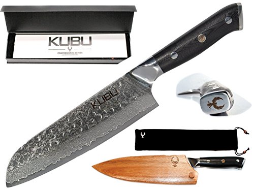 Professional Hammered Chef Knife With Acacia Wood Case 7