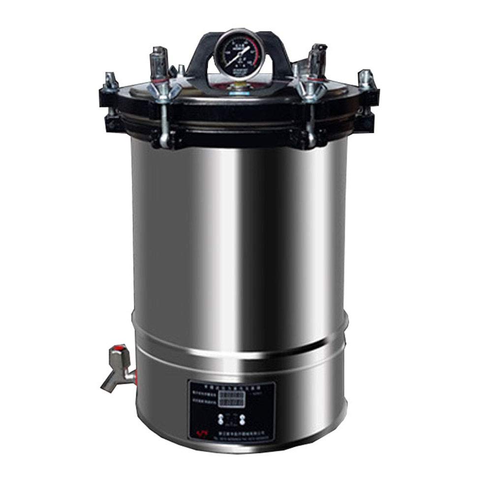 8L24L New Stainless Electric Heated Autoclave Steam Sterilizer,Portable High Pressure Steam