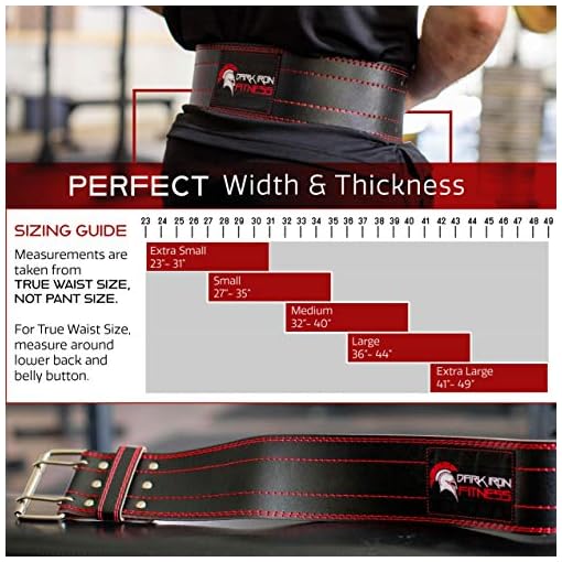 Dark Iron Fitness Weight Lifting Belt for Men & Women - 100% Leather Gym Belts for Weightlifting, Powerlifting, Strength… - Image 3