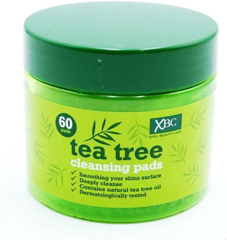Tea Tree XBC Cleansing Pads 60 Pack – Facial Pre‑Soaked Pads