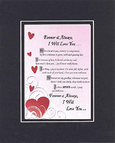 Goodoldsaying Poem For Marriage Love Forever Always I Will Love You Poem On 11 X 14 Inches Double Beveled Matting Black On Black Buy Online In Aruba At