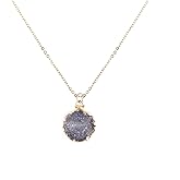 NTLX Gold Plated Pendant Necklace for Women – Stylish Gold Design – Druzy Pendant Necklace – Great Gift