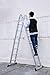 Finether 15.4ft Telescoping Ladder Multi Purpose Aluminum Extension Ladder, Folding Ladder Certified by EN131, 330lbs Capacity Heavy Duty with Safety Locking Hinges and 2 Panels for Free