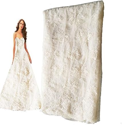 Amazon Co Jp Fongbay アフリカレース生地 ミルク シュレッドレース マーシャルファブリック 刺繍 パーティー ウェディング ドレス ショートスカート 手作り Diy 12white2 1yard イエロー Lshb ホーム キッチン