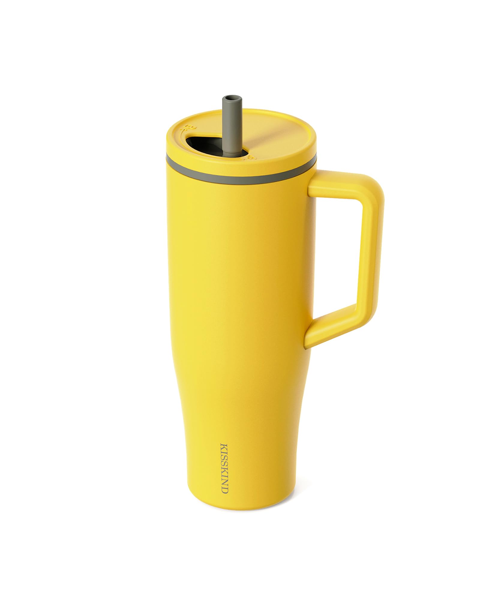Photo 1 of *** SEE COMMENTS***     KISSKIND 40 oz Tumbler with Handle and Straw | 100% Leakproof Insulated Tumbler with Lid and Straw | Stainless Steel Water Bottle | Cup Holder Friendly Base | Ginger