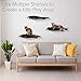 Arf Pets Cat Shelf, Wall-Mounted Desined Wooden Cat Perch - Holds Cats Up to 44 Lb