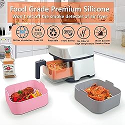 BTSHOW Air Fryer Silicone Liners Inserts Square 8.5