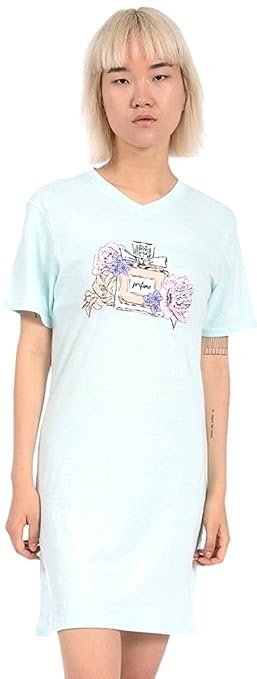 Cozy Loungewear Sleepwear Women's Printed Cotton Short Sleeve Summer