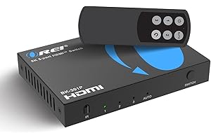 OREI HDMI Switch with Remote – 4K@120Hz 4:4:4 or 8K@60 4:2:0 HDMI Switcher – HDR10+, Dolby Vision, VRR, ALLM, CEC – HDMI Switch Perfect for PS5/Xbox, Blu-ray Players, Fire TV