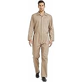 TopTie Men's Long Sleeve Coverall, Action Back Coverall Relaxed Fit, Work Wear Suit