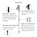 MOON LENCE Adjustable Trekking Poles Lightweight Telescopic Walking Sticks Ultralight Collapsible Climbing Hiking Poles for Mountaining Backpacking 2-pc/Pack