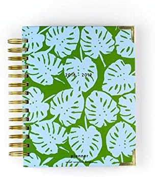 Sweet Caroline Designs Blue Green Palm Planner 17 Month 2018-2019 Agenda