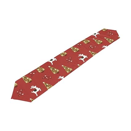 Amazon Com Christmas Tree White And Deer Red Table Runner Wedding