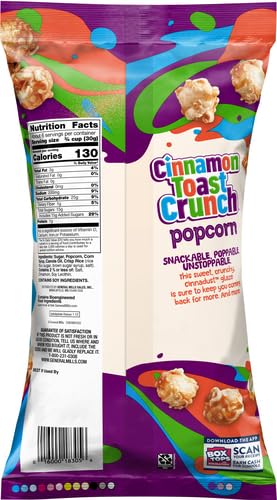 CINNAMON TOAST CRUNCH POPCORN SNACK, CINNADUST GLAZE, 7 OZ
