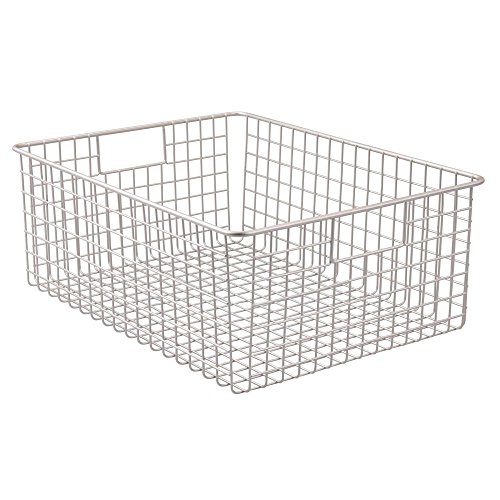 InterDesign Classico Wire Storage Basket with Handles – 16