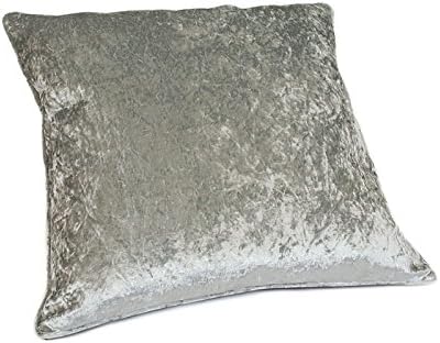 Elegant Interiors Luxury Crushed Velvet Silver 17"x17" Cushion Cover