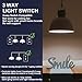 LIVOLO Wall Touch Light Switch with LED Indicator White US Standard AC 110-250V 2 Gang 3-Way Switch,Suitable for 1 Gang Wall Box