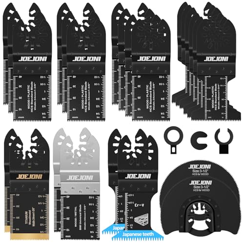 27 Pcs Oscillating Saw Blade, Universal Multifunction Tool Saw Blades Accessories Kit, Multi-functional Tool Blade, for Fein Multimaster, Ryobi, Milwaukee, Bosch, Dremel, Dewalt, Rockwell, Makita
