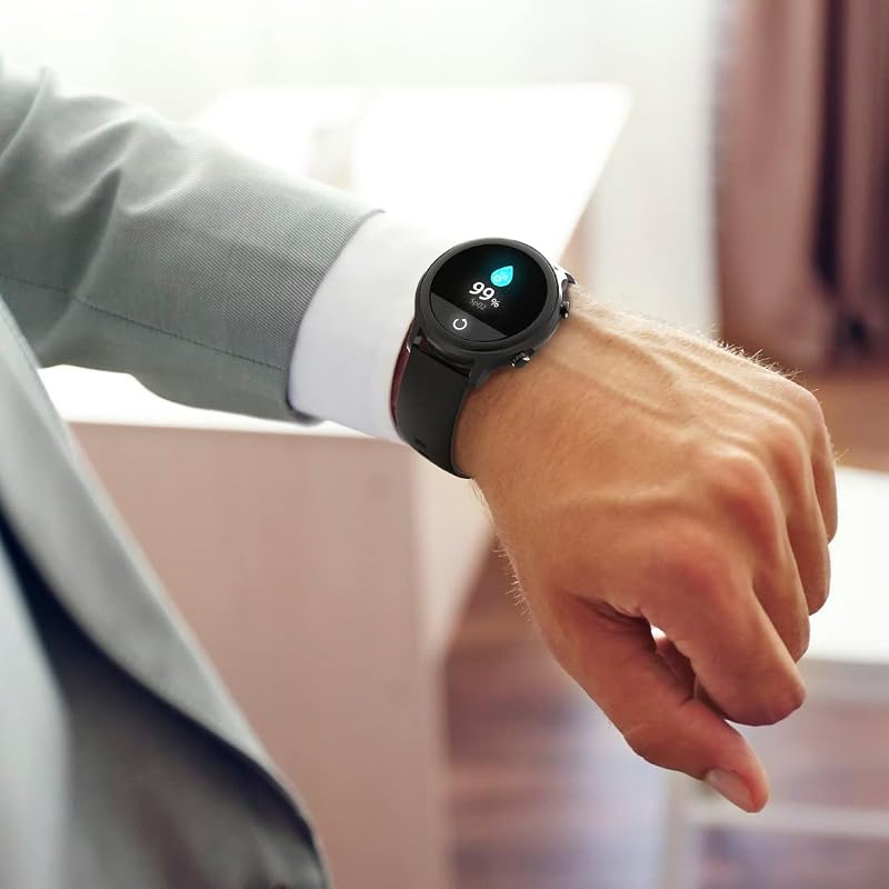 - Reloj Inteligente con GPS (Smartwatch Resistente al Agua, función Despertador, hasta 14 Deportes Diferentes, podómetro, frecuencia Cardiaca, Reloj Deportivo) Negro