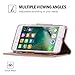 ProCase Wallet Case for iPhone 8 Plus/7 Plus 5.5 Inch, Flip Fold Card Case Stylish Slim Stand Cover with Wallet Case Fits for iPhone 8 Plus/iPhone 7 Plus 5.5” -Glittersilver
