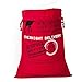 HBlife Personalized Santa Sack,Christmas Gift Bag Cotton Santa Bag with Drawstring Size 19.7 x27.6 Inch (Red)