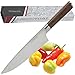 Premium Chef Knife Japanese Style 8 Inch - Multipurpose Balanced Ultra Sharp Professional Carbon Stainless Steel GERMAN Blade Ergonomic Wood Handle Wasabi Knife Set + Magnetic Holder by Amosteel