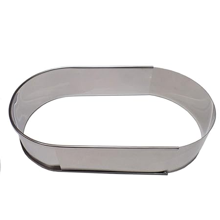 kitchenfun Backrahmen Stollenform Brotbackform Stollenrahmen Christstollenform oval, extra groß, auziehbar von ca. 27.5 – 40 