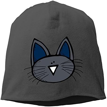 WHITECROW Unisex Watch Cap-cute Cat Face Black