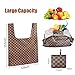 WODKEIS Foldable Reusable Grocery Bags 3Pcs Reusable Shopping Tote Bags Heavy Duty Grocery Tote Bags Reusable Bag Lightweight Shopping Bag Foldable into Attached Pouch, White/Green/Brown