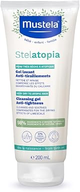 Mustela Stelatopia Cleansing Gel 200ml, Gentle Skin Wash for Dry Skin, Pack of 1 view 1
