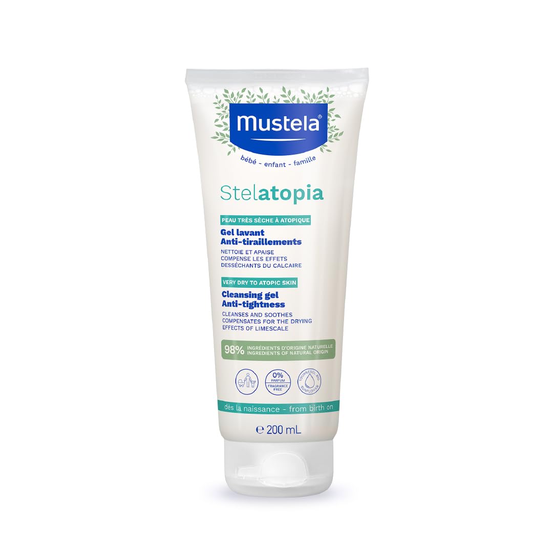 Mustela Stelatopia Cleansing Gel, 200ml, 200 Count, (Pack of 1)