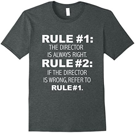Men's The Director is Always Right, Never Wrong Funny T-shirt Film Medium Dark Heather