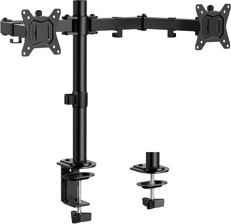ErGear Dual Monitor Stand 13-32 Inch Adjustable Tilt Swivel Rotate 360 VESA