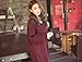 Women's Fashion Oversized Knitted Crewneck Casual Pullovers Sweater, Wine, X-Large