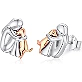 925 Sterling Silver Dog Earrings Cute Animal Puppy Stud Earrings Dog Jewelry Gifts for Women Girls Pet Lover Hypoallergenic Earrings for Sensitive Ears