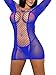 Amoretu Women's Sexy Lingerie Strapless Fishnet Long Sleeves Chemise Mini Dress