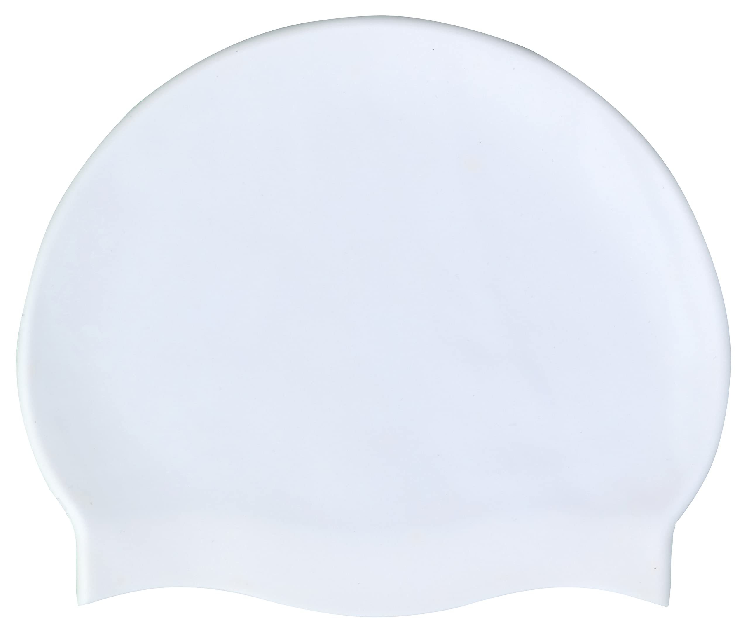 CHEX Stretchy Silicone Unisex Women Men One Piece Swimming Hat Swim Cap Plain Unbranded Fluo Dark Pastel Colours One Size Adults 8+ Years Easy Pull On Swim Hat (Pearly White)