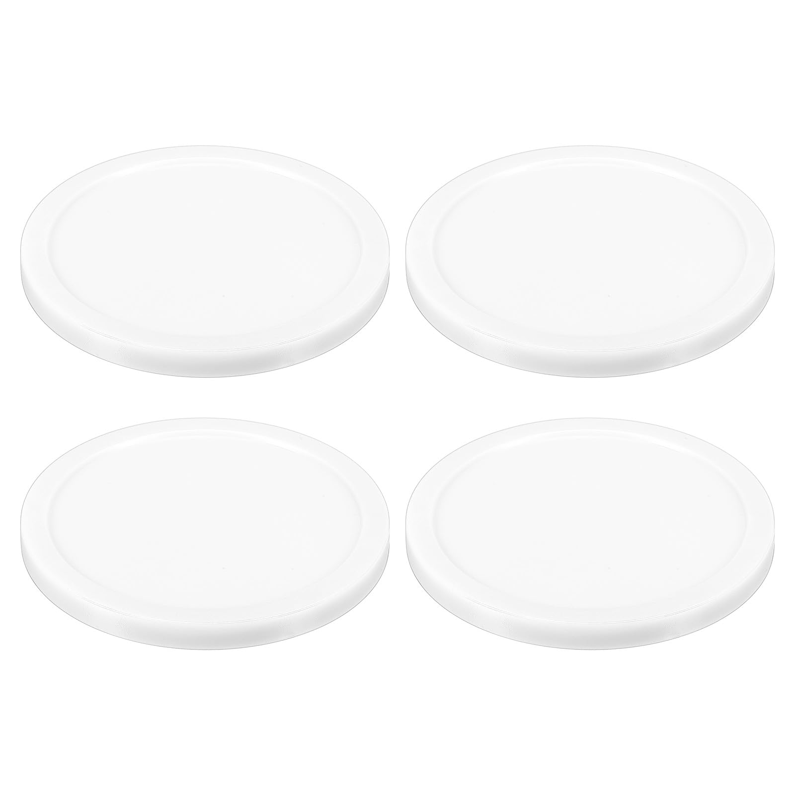 PATIKIL Air Hockey Pucks 3.2 Inch, 4Pcs Air Hockey Heavy Replacement Pucks for Game Tables Equipment Accessories, White