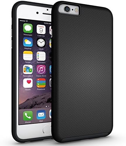 iPhone 6s Plus Case,Zisure[Pop Sugar] Shockproof Non-slip Dual Layer Sturdy PC TPU Durable Hard Case Impat Shock-Defender Rubber Cover for iPhone 6s Plus/ iPhone 6 Plus (5.5")(Black)