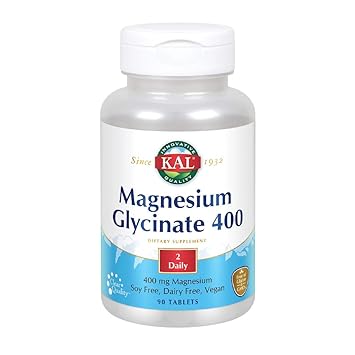 Kal Magnesium Glycinate -- 400 mg - 90 Tablets