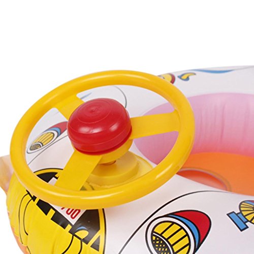 Iusun Swim Boat for Toddler, Inflatable Baby Float Seat Boat, Swimming Pool Car Boat Inflatable Ring for Baby KIds Water Sport Play (Multicolor)