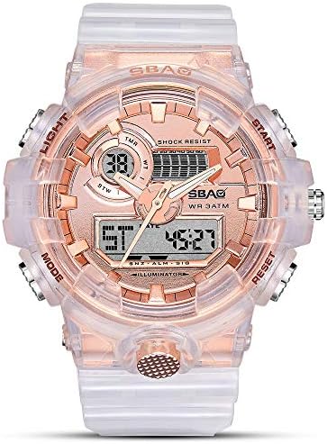 2019 New Multifunction Sport Watch Men Analog Digital Watch Outdoor Waterproof Wrist Watch Electronic Quartz Movement Large Face LED Backlight Watches for Men Boys Teens