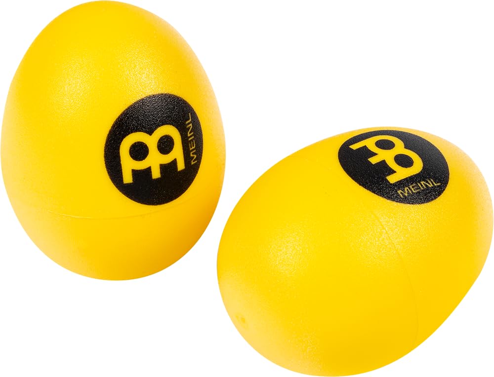 Meinl Percussion Egg Shaker Pair - 2 egg shakers with clear, soft Sound - Musician Gift - Plastic, Yellow (ES2-Y)