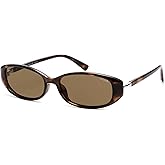 SOJOS Trendy Polarized Retro Oval Sunglasses for Women Chic 90s Sunnies Lightweight Narrow Shades SJ2641