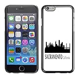STPlus Sacramento, California USA United States of America City Skyline Silhouette Postcard Hard Cover Case for Apple iPhone 7 Plus