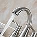 PARLOS Bathroom Faucet Two-Handle Centerset Design with Pop-up Drain and Faucet Supply Lines, Brushed Nickel,Demeter 13625