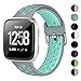 XIMU Sport Bands Compatible with Fitbit Versa/Versa 2 / Versa Lite, Soft Silicone Waterproof Breathable Sport Watch Strap Replacement Wristband Accessories Women Man for Versa Smart Watch
