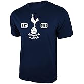Icon Sports Mens Tottenham World Soccer Club Team Graphic Print Short Sleeve Cotton T-Shirt (EST 1882, Navy, Small)